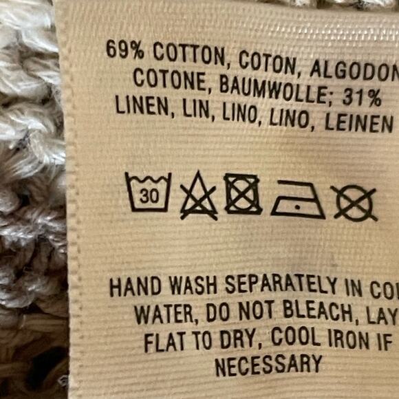 Rosie Neira Ewyn Neutral Open Knit Cardigan Vest size Medium - Picture 7 of 10